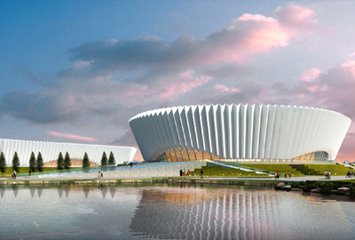 東陽市體育館新建項目主體工程